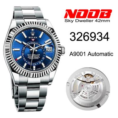 NOOB Sky-Dweller 326934 A9001 Automatic Mens Watch Blue Dial SS Oyster Bracelet Best Edition