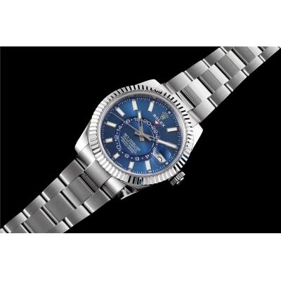 NOOB Sky-Dweller 326934 A9001 Automatic Mens Watch Blue Dial SS Oyster Bracelet Best Edition