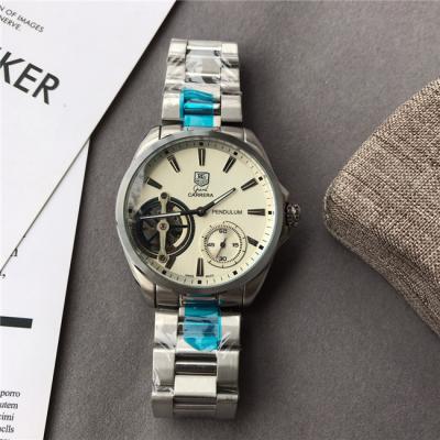 Replica TAG34 Carrera P3001 Mechanical Hand-Winding Black White Stainless Steel Bracelet 4 Styles