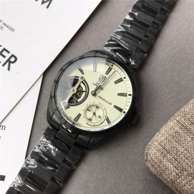 Replica TAG34 Carrera P3001 Mechanical Hand-Winding Black White Stainless Steel Bracelet 4 Styles