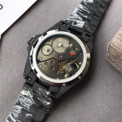 Replica TAG34 Carrera P3001 Mechanical Hand-Winding Black White Stainless Steel Bracelet 4 Styles