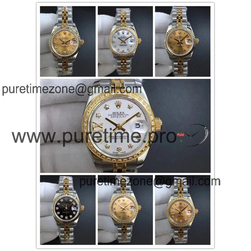 TWF Datejust 28mm A2671 Automatic Womens Watch Two Tone YG Jubilee Bracelet Best Edition