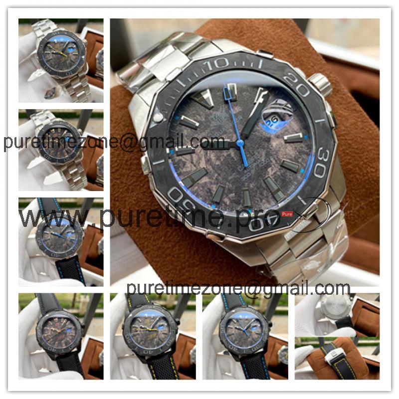 Replica Aquaracer Seagull Automatic Mens Watch Carbon fiber Dial Stainless steel