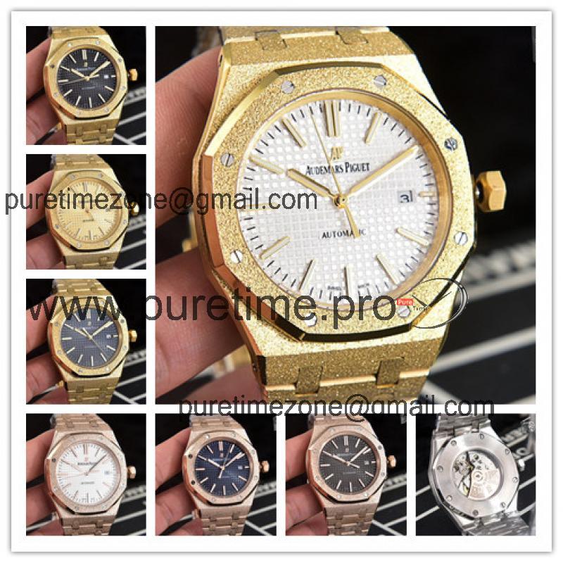 Royal Oak Offshore A2813 Automatic Movement Mens Watch White Dial Frosted Gold  A        C06