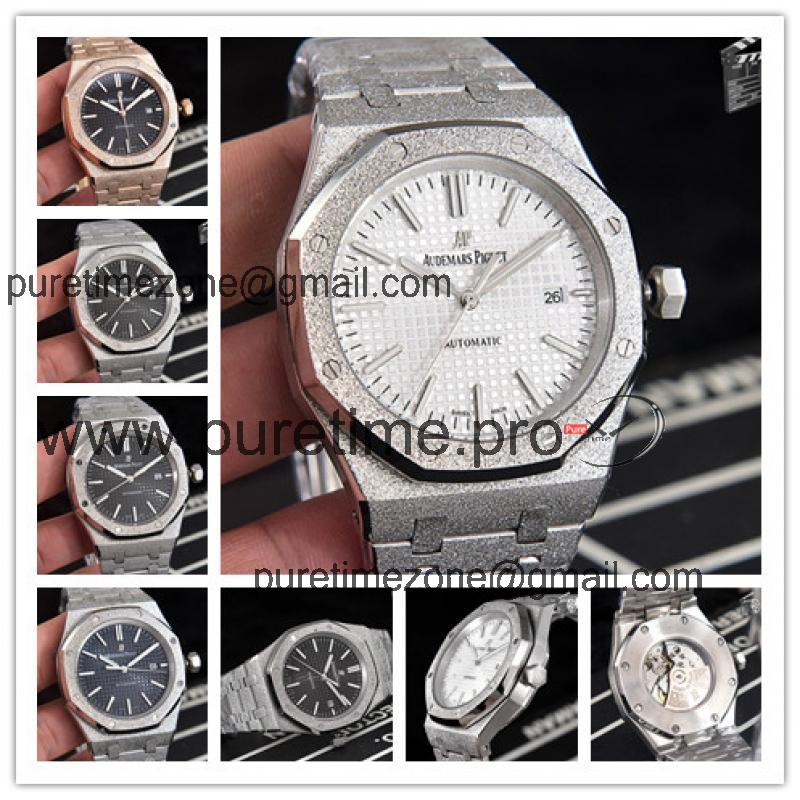 Royal Oak Offshore A2813 Automatic Movement Mens Watch  White Dial Frosted Gold   B      C06