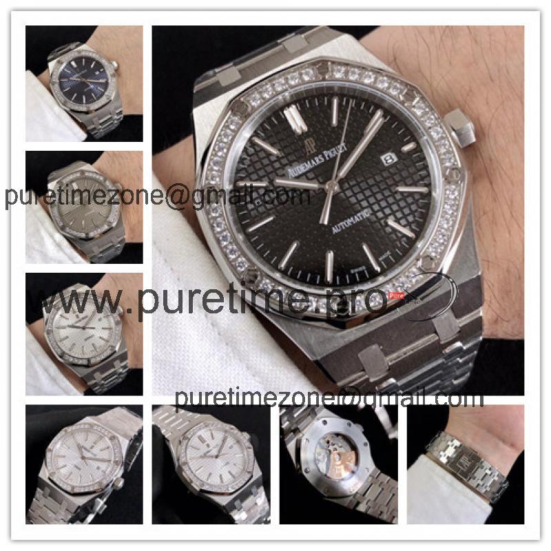 Replica  Royal Oak A21J Automatic Movement   Mens Watch Black Dial Stainless Steel B E51