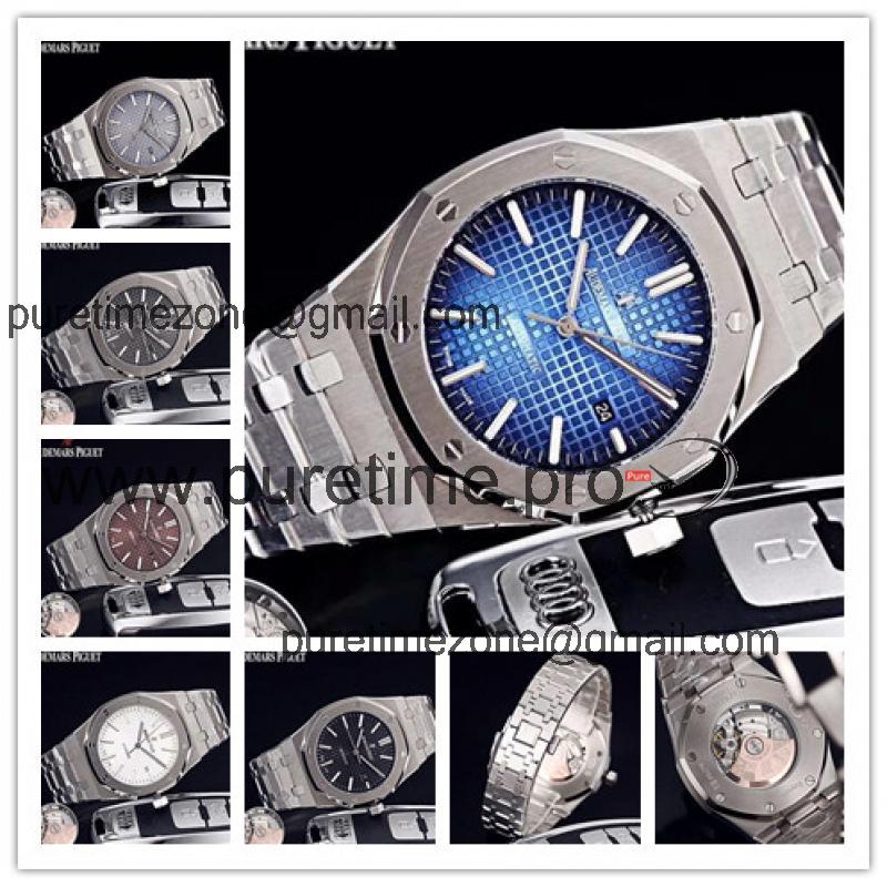 Replica  Royal Oak A3120 Automatic Movement   Mens Watch Blue Dial Stainless Steel A E59