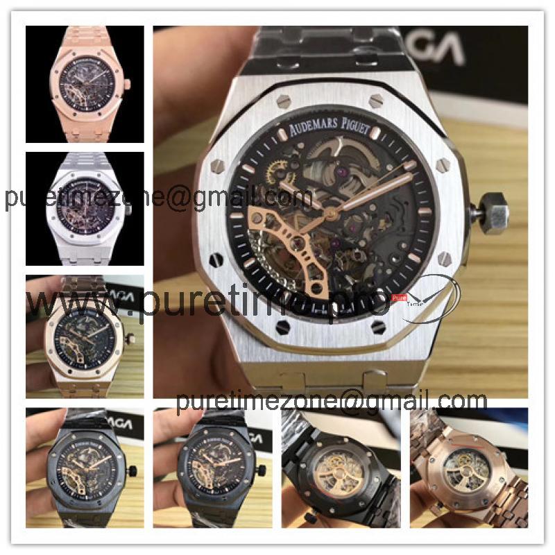 Replica  Royal Oak  A21J Automatic Movement   Mens Watch Skeleton Dial Stainless steel E78