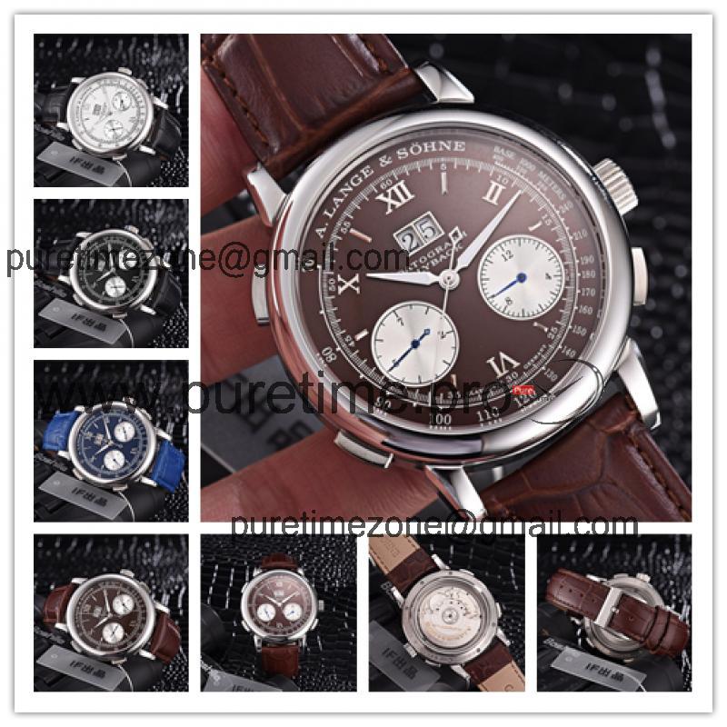 Replica Gig Dage Datograph 403.035 Automatic Mens Watch Steel Case Brown Leather