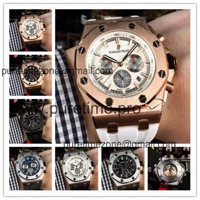 Replica  Royal Oak Offshore  A21J Automatic Movement  Mens Watch White Dial Rubber Strap  E93