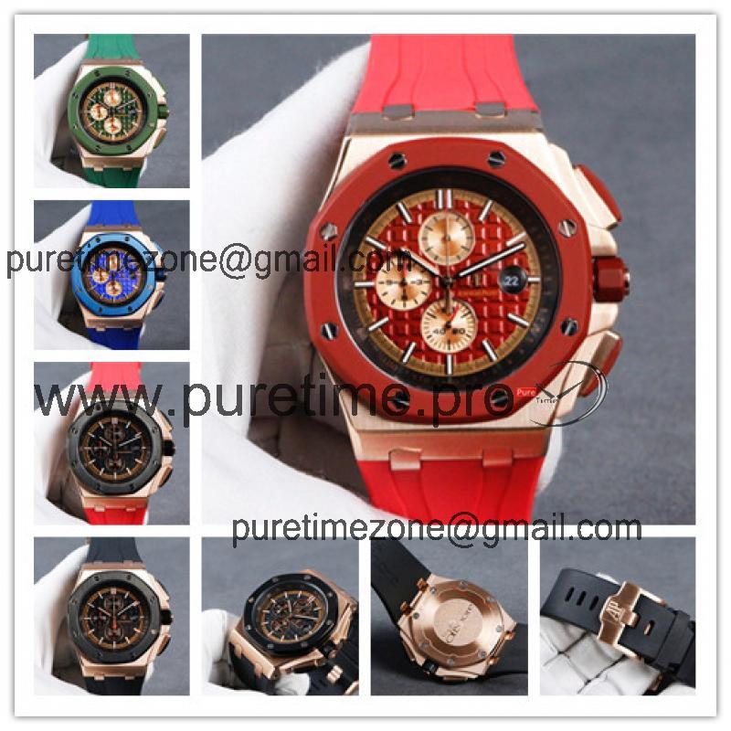 Replica  Royal Oak Offshore  A21J Automatic Movement Mens Watch Red Dial Rubber Strap A    E109