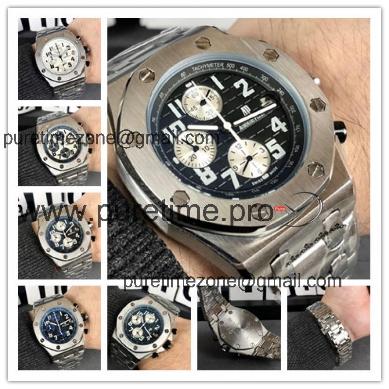 Replica  Royal Oak  Japan VK Quartz chronograph Mens Watch  Black Dial Stainless steel C  E119