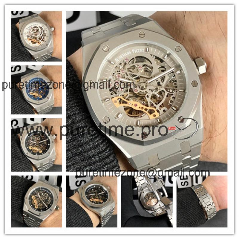 Replica Royal Oak  A21J Automatic Movement Mens Watch Skeleton Dial Stainless Steel E121