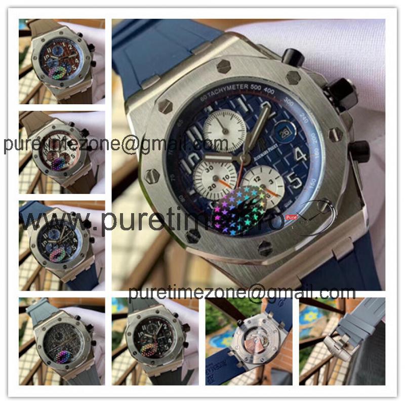 Replica Royal Oak Offshore A21J Automatic Movement Mens Watch Blue Dial Rubber Strap A E134