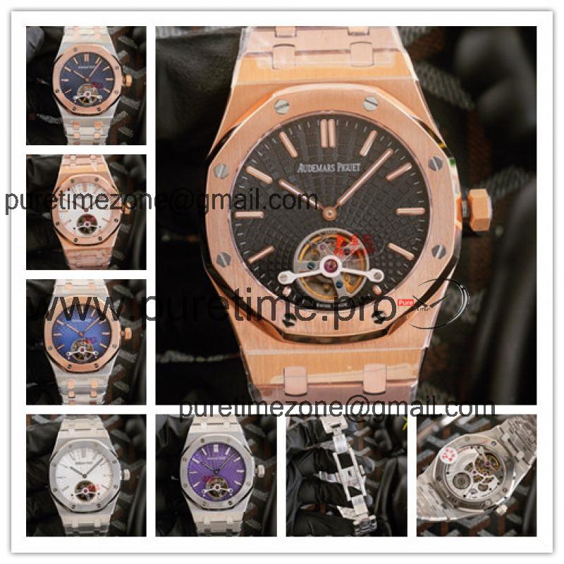 Replica Royal Oak  A2924 Automatic Movement Mens Watch  Black Dial Rose Gold  E170