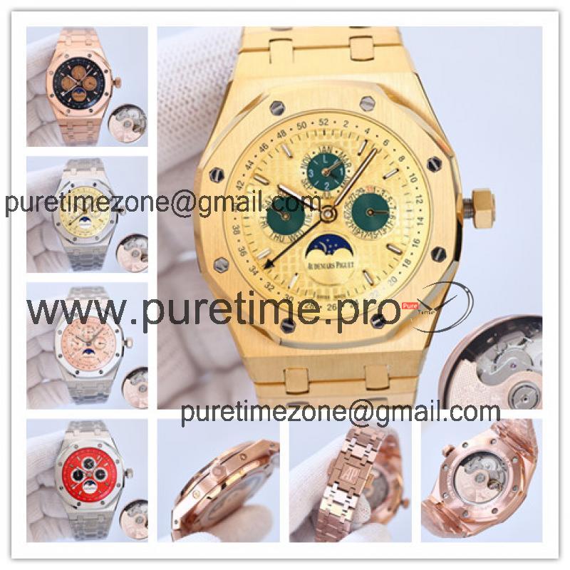 Replica Royal Oak  A21J  Automatic Movement Mens Watch Yellow Dial  Yellow Gold  E198