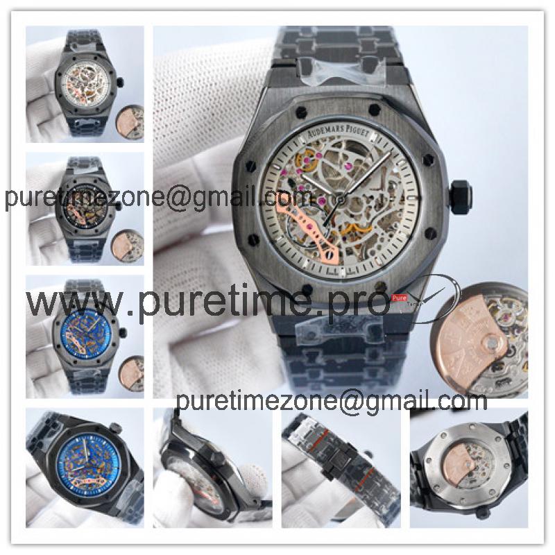 Replica Royal Oak  A21J  Automatic Movement Mens Watch Skeleton Dial PVD Steel B E199