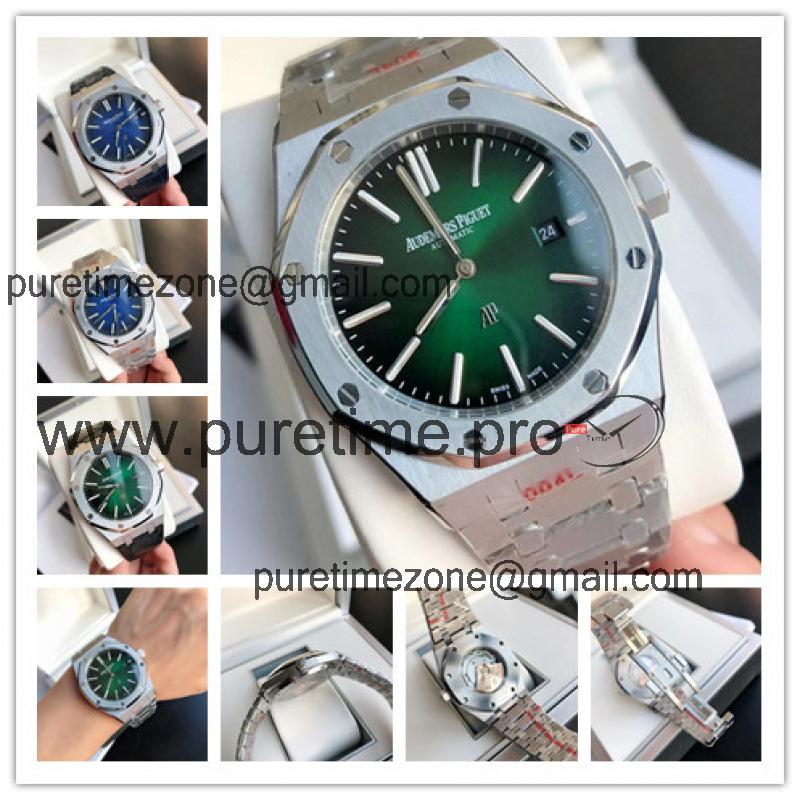 Replica Royal Oak  Miyota A8215 Automatic Movement Mens Watch Green Dial Stainless Steel B01