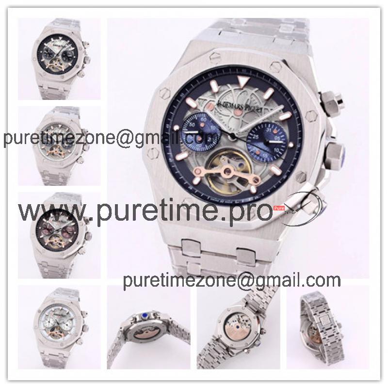 Replica Royal Oak  A21J  Automatic Movement Mens Watch Tourbillon Dial Stainless steel C A03