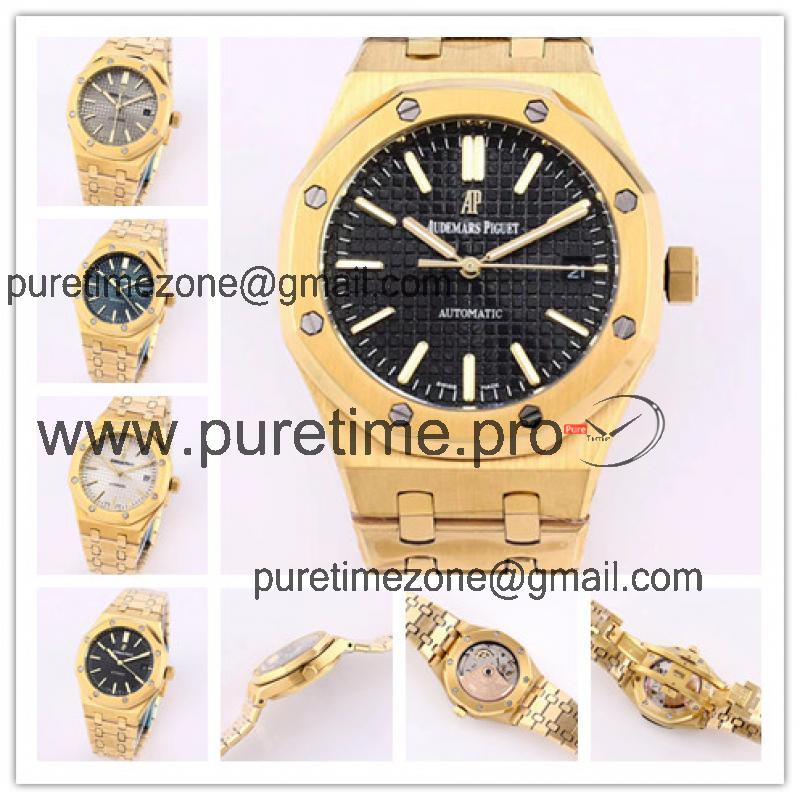 Replica Royal Oak  A21J  Automatic Movement Womens Watch Black Dial Yellow Gold C A20