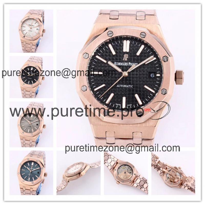 Replica Royal Oak  A21J  Automatic Movement Womens Watch Black Dial Rose  Gold D A20