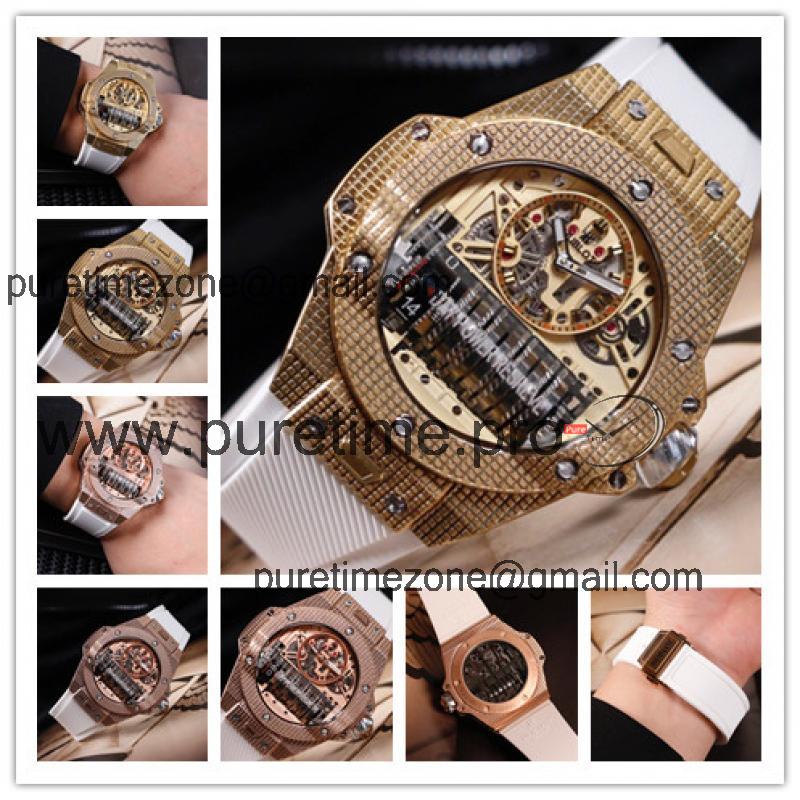 Replica Big Bang MP-11  A21J  Automatic Movement Mens Watch Skeleton Dial Rubber Strap E06