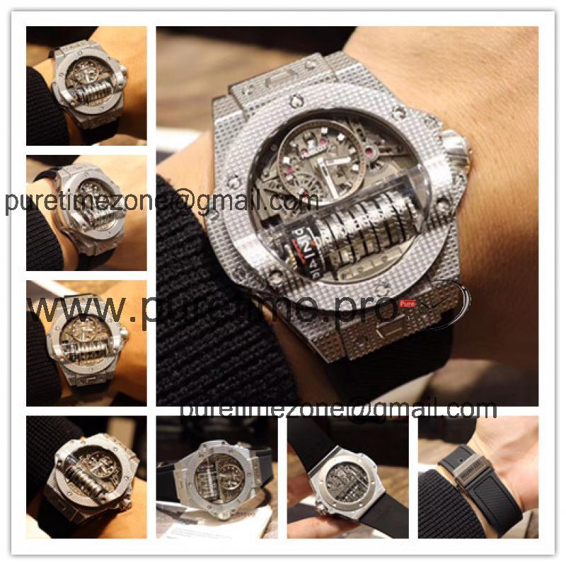 Replica Big Bang MP-11  A21J  Automatic Movement Mens Watch  Skeleton Dial Rubber Strap E11