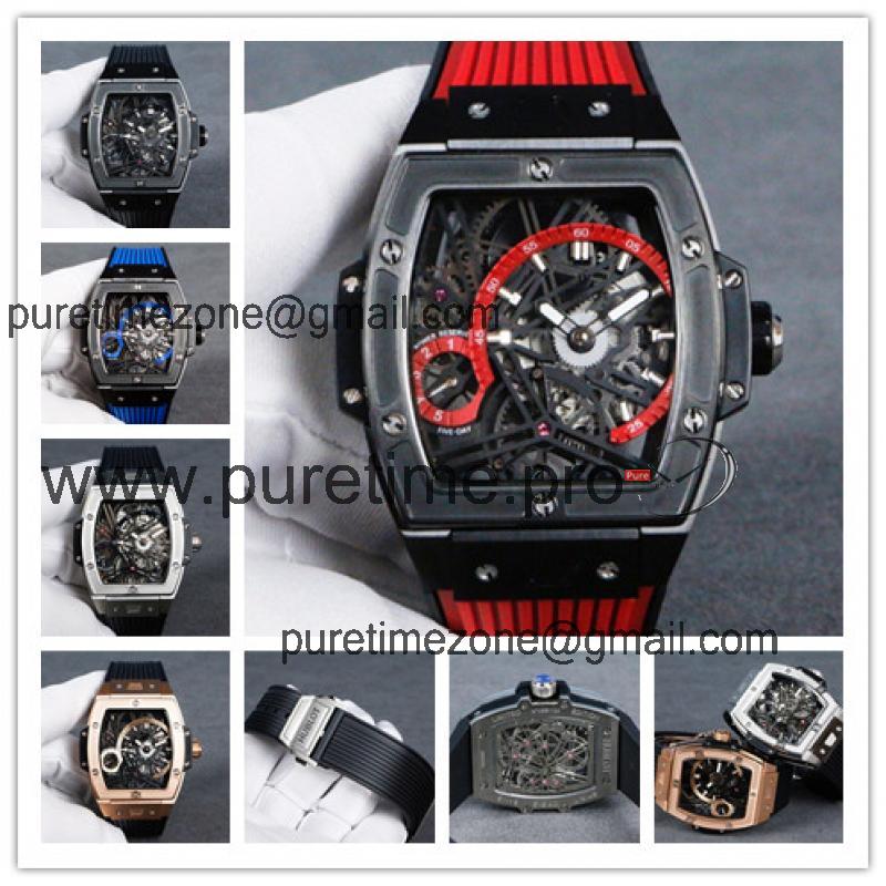 Replica Big Bang  A21J  Automatic Movement Mens Watch  Skeleton Dial Rubber Strap G11