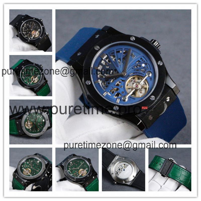 Replica Classic Fusion A21J  Automatic Movement Mens Watch Blue Dial Rubber Strap B G12