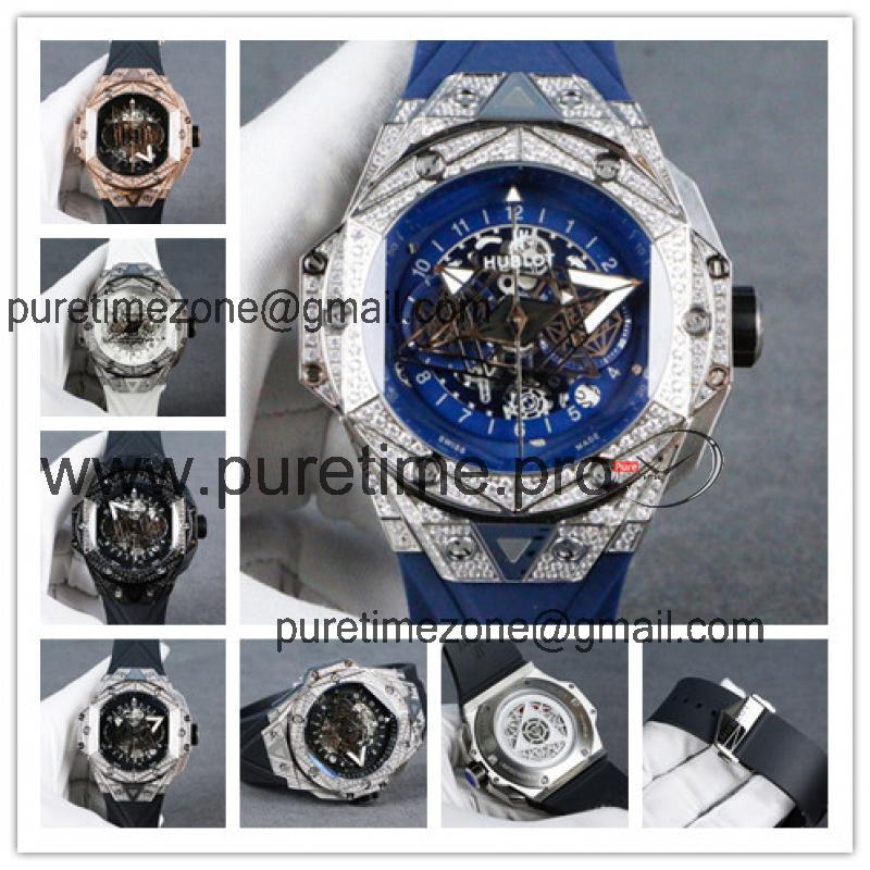 Replica Big Bang A21J  Automatic  Movement  Mens Watch   Skeleton Dial  Rubber  Strap  G20