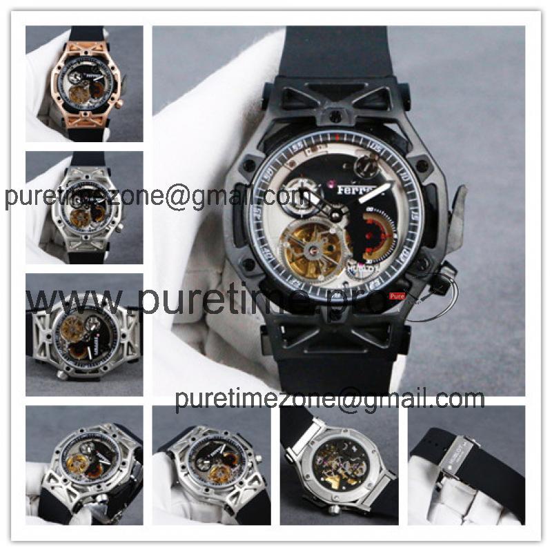 Replica Ferrari Limited Edtions A21J  Automatic Movement Mens Watch Skeleton Dial  Rubber  Strap  G21