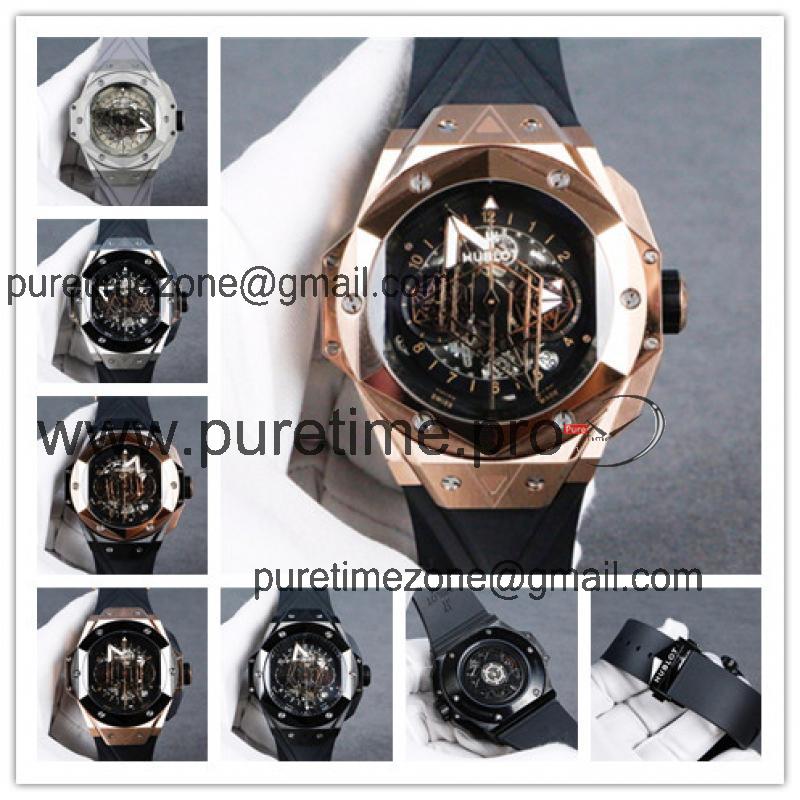 Replica Big Bang A21J  Automatic  Movement  Mens Watch  Skeleton Dial  Rubber  Strap A G22