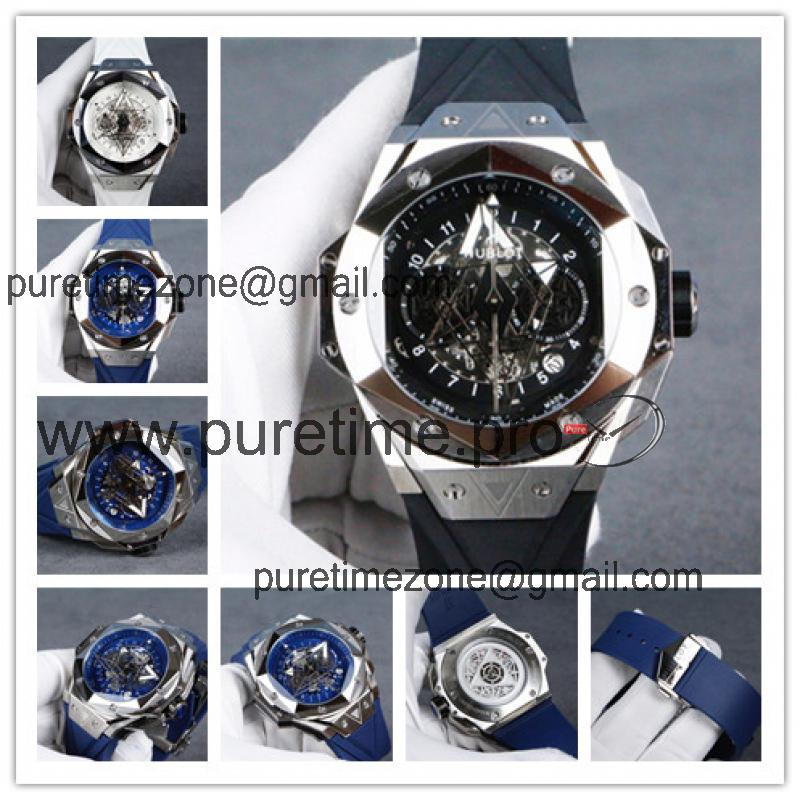 Replica Big Bang A21J  Automatic  Movement  Mens Watch  Skeleton Dial  Rubber  Strap B G22