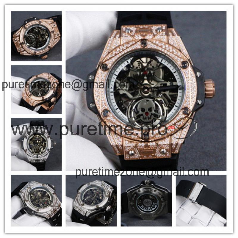 Replica Big Bang A21J  Automatic  Movement  Mens Watch Skeleton Dial  Rubber  Strap  G26