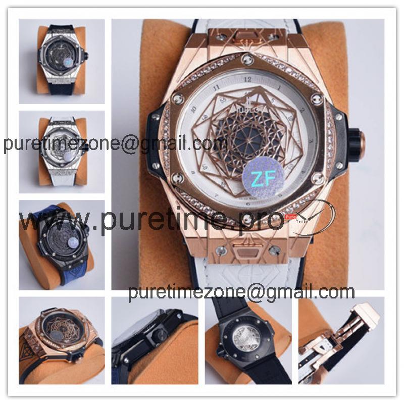 Replica Big Bang Japan Miyota 8215 Automatic Movement Mens Watch Skeleton Dial Leather Strap G34