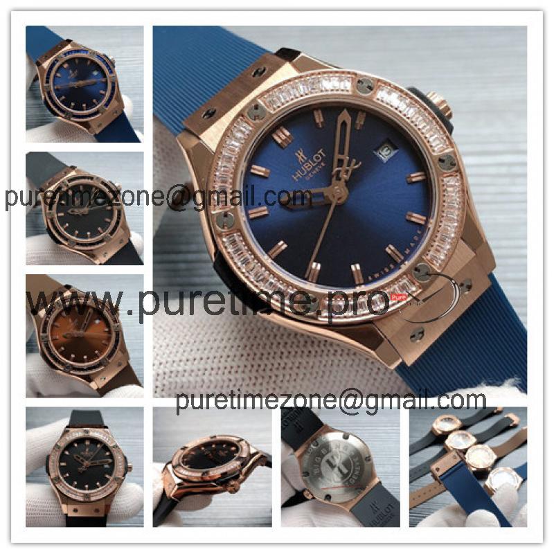 Replica Classic Fusion Japan  Quartz Movement  Womens Watch  Blue Dial Rubber Strap  G44