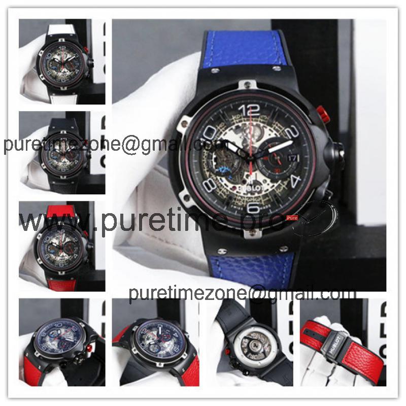 Replica Ferrari Limited Edtions A21J  Automatic Movement Mens Watch Skeleton Dial  Leather Strap  B G48