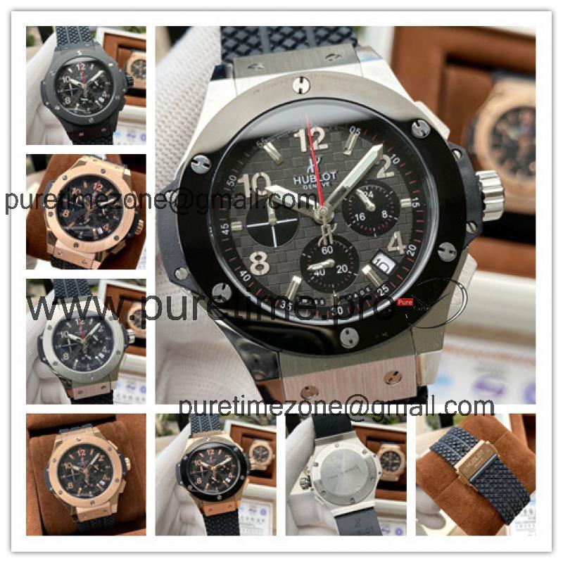 Replica Big Bang  Japan  Quartz  chronograph Movement  Mens Watch Black Dial Rubber Strap  G60