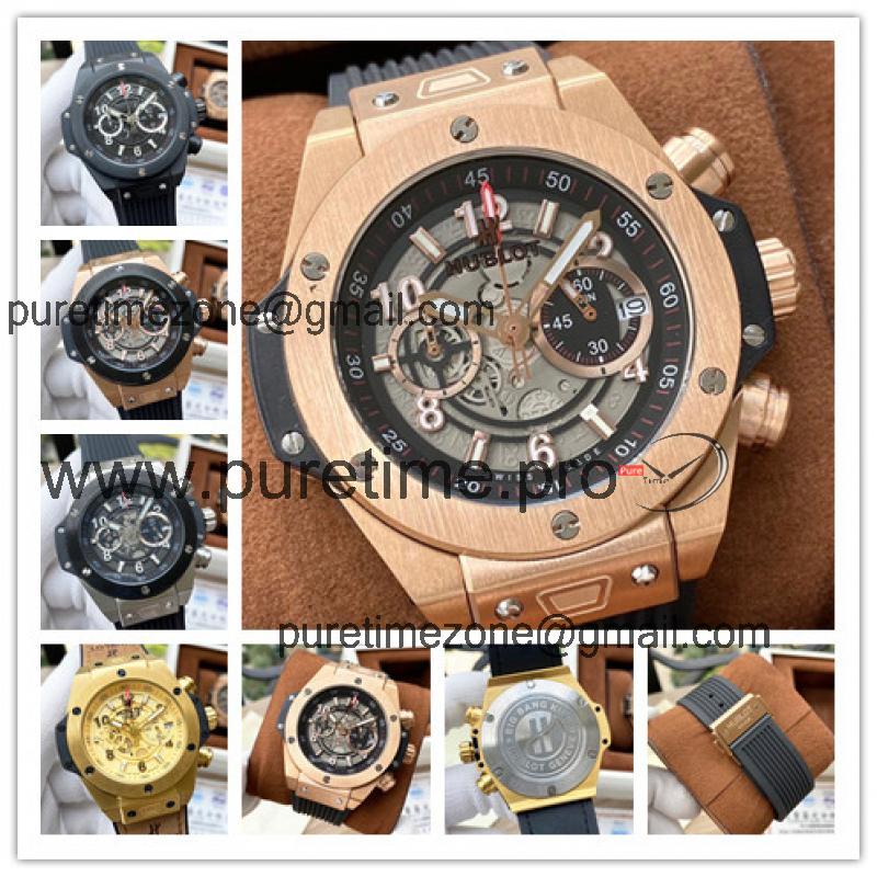 Replica Big Bang  Japan  Quartz  chronograph Movement  Mens Watch Skeleton  Dial Rubber Strap  G62