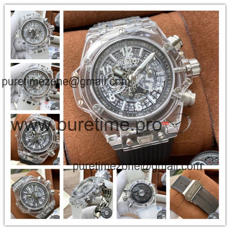 Replica Big Bang  Japan  Quartz  chronograph Movement  Mens Watch Skeleton  Dial Rubber Strap  G63