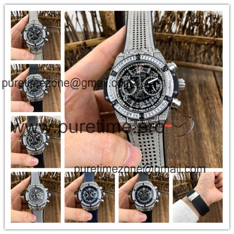 Replica Big Bang  Japan  vk Quartz  chronograph Movement  Mens Watch  Skeleton  Dial Leather Strap  A G67