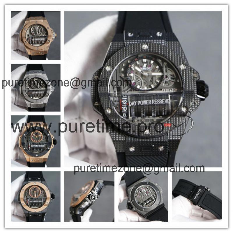 Replica Big Bang MP-09 TOURBILLON BI-AXIS  A21J  Automatic  Movement  Mens Watch Skeleton Dial  Rubber  Strap B G69