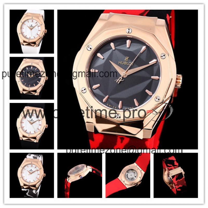 Replica Classic Fusion  Japan Miyota 8215 Automatic Movement  Mens Watch Black Dial Rubber Strap B G77