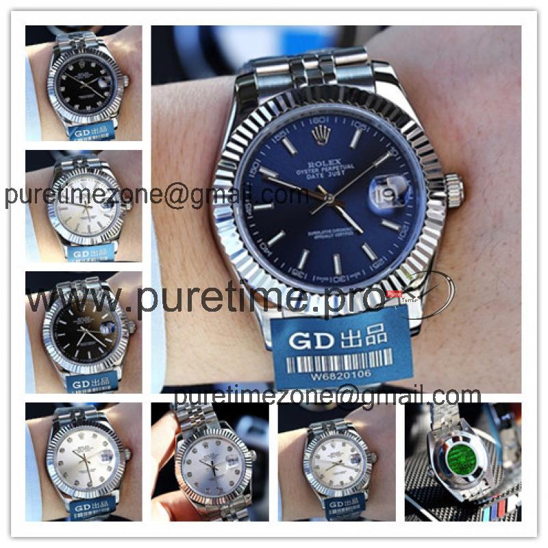 Replica Datejust Japan Miyota 8215 Automatic Movement Mens Watch Blue  Dial Stainless steel C E09