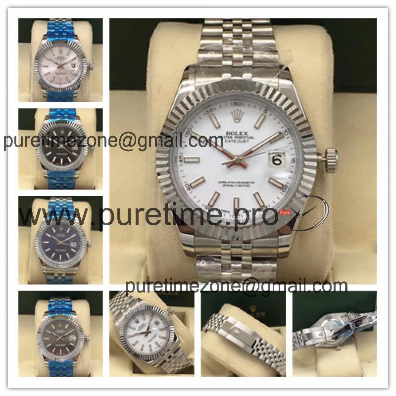 Replica Datejust A2813 Automatic Movement Mens Watch White Dial Jubilee Bracelet SS  C E27