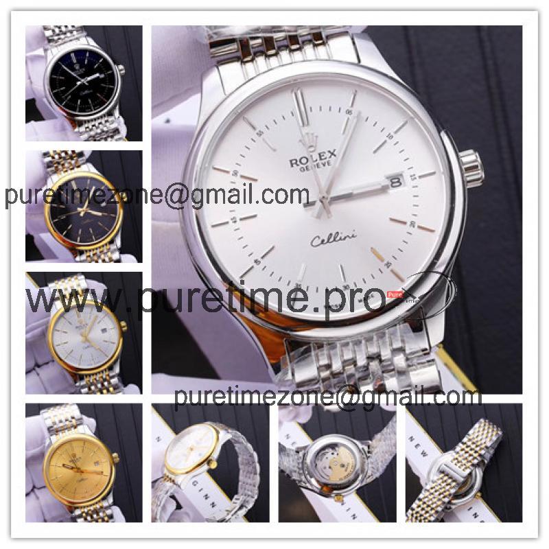 Replica Cellini Japan Miyota 8215 Automatic Movement Mens Watch White Dial Stainless Steel A E52