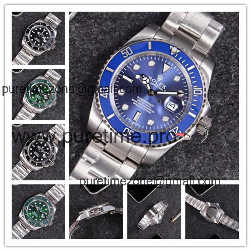 Replica Cosmograph Daytona A2813 Automatic Movement Mens Watch Blue Dial Oyster Bracelet SS E64