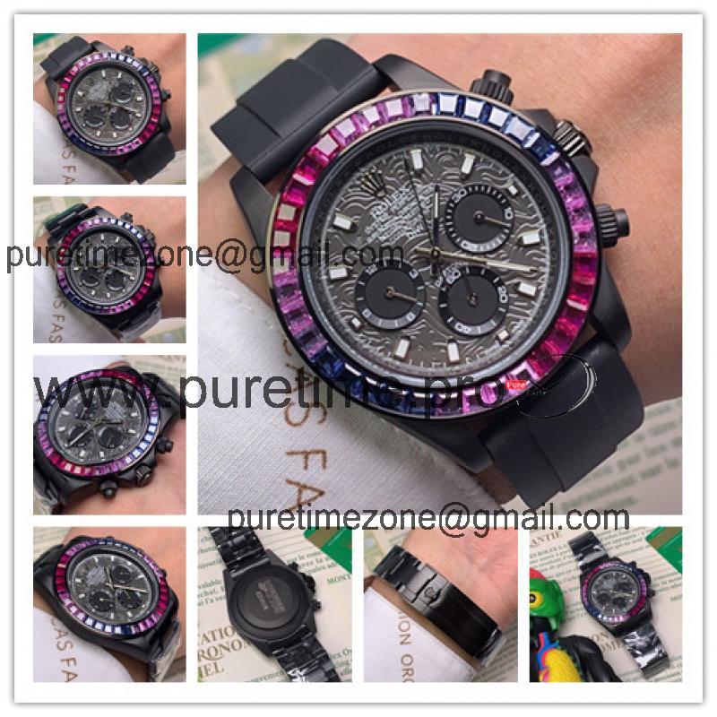 Replica Cosmograph Daytona  A21J Automatic Movement Mens Watch Graffiti Dial Rubber Strap E80