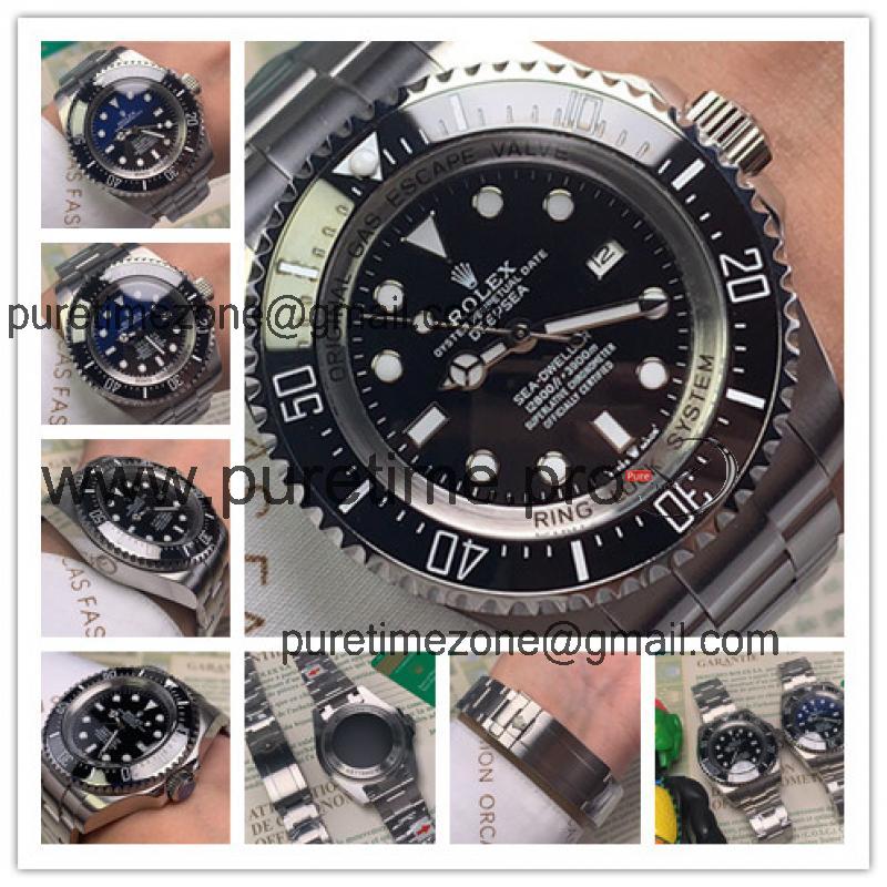 Replica Sea-Dweller A21J Automatic Movement Mens Watch  Black Dial Oyster Bracelet  SS E82