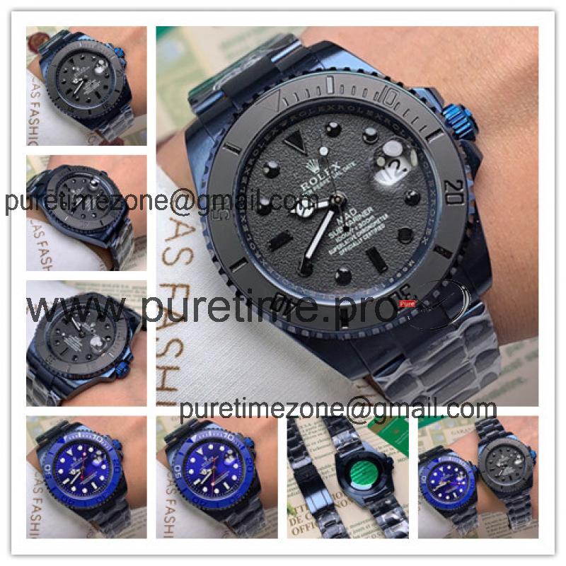 Replica Submariner  A21J Automatic Movement Mens Watch Black Dial PVD Steel E91